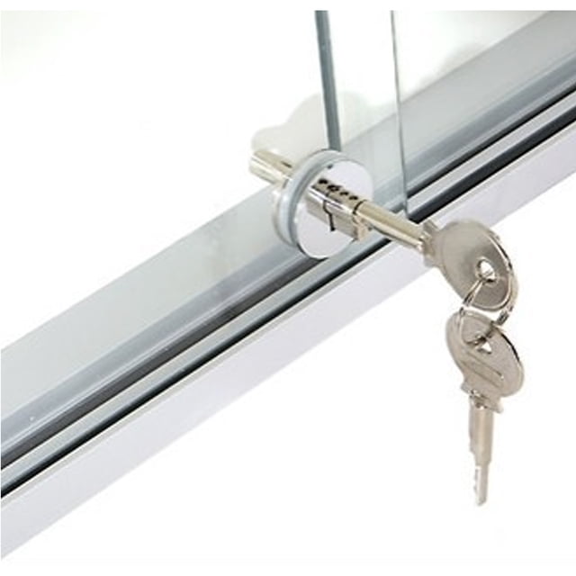 Cerradura de puerta de cristal. Cerradura de puerta corredera. Cerradura de cristal redonda. Cerradura de puerta móvil Cerradura para gabinete de joyería Cerradura de vidrio