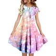 thumbnail image 1 of Robe Fille Enfant Robe Décontractée Robe Fille Anniversaire Robe de Fête Vêtements Bébé Fille Été 8-9 Ans, 1 of 6