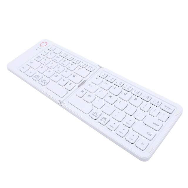 Foldable Keyboard, Slim Design and Secure Magnets, Portable Keyboard for Phone Tablet Laptop, 67 Keys Compact Keyboard Rechargeable