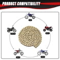thumbnail image 2 of Cadena para moto KAMIER 428 132 eslabones dorados con rompecadenas, 2 of 9