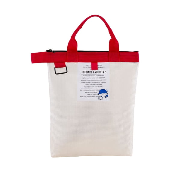 Yhmxh Bolsas de malla con cremallera para archivos con asa, tamaños A4/A5/A6. Bolsas de malla transparentes con cremallera para documentos. Almacenamiento de obras de arte. Organización de juegos d
