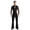 Black, variant on Men's Shiny Latin Dance Leotard Ballroom Dancing Top with Modern Practice Dance Pants for Competition Black L