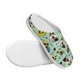 thumbnail image 3 of Lsque Green Cute Avocado Pattern Womens Comfort Cotton on Scuff With Memory Foam and Anti-skid Sole Slipper-37/38, 3 of 7