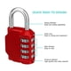 thumbnail image 3 of Combination Padlocks, 4 Digit Locker Padlocks For Gym Lockers, School Locker, Weatherproof Outdoor Padlock Fence, 3 of 5