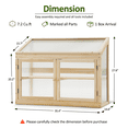 thumbnail image 3 of MCombo 2-Tier Wooden Cold Frame Garden Greenhouse 0160 (Natural), 3 of 8