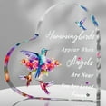 thumbnail image 2 of Family Birthday Gifts For Father Aunt Grandma Stepmother Friend Partner Mom Present Father'S Day Acrylic Heart-Shaped Art Decor With Hummingbirds Keepsake Gift Room Decor For Christmas, 2 of 7