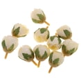 thumbnail image 4 of 10 piezas de tela, cabezas , capullos , artesanía de bricolaje, diadema para boda, ropa, decoraciones para ramo Beige Colcomx cabezas de flores artificiales, 4 of 8