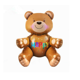thumbnail image 2 of Globo de película de aluminio con forma de oso sentado y amor, juguete de oso estéreo ensamblado en 3D, decoración para fiesta de cumpleaños, 2 of 3