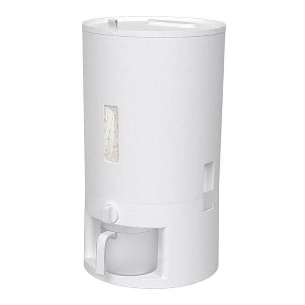Contenedor de 6 kg para almacenar arroz, cereales, alimentos secos, harina, granos y frijoles. blanco