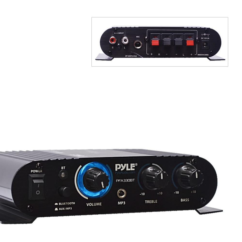 2 Channel Stereo PA Mini Amplifier 4 to 16 Ohm 20 Watt 3.5 Aux Input USB 