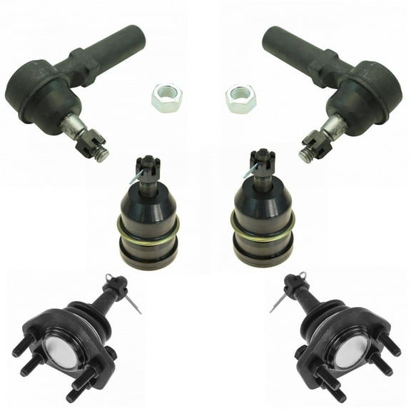 TRQ 6pc Suspension Kit Upper & Lower Ball Joints Outer Tie Rods for Corvette PSA72511 Fits select: 1984-1996 CHEVROLET CORVETTE