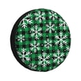 thumbnail image 1 of Fotbe Christmas Pattern At Buffalo Plaid Funda de Llanta de Repuesto con Estampado, Engrosada, Ajuste Universal para Jeep, Remolque, RV, SUV, Camión-15 inch, 1 of 6