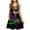 Green, variant on ZQUUVOU Women's Carnival Print Dress Plus Size Sleeveless Round Neck Mini Length Loose Party Outfit Festive Pink