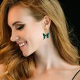 thumbnail image 3 of 1 par de pendientes pequeños de mariposa esmaltados, pendientes colgantes de mariposa para mujeres y niñas, joyería llamativa, 3 of 7