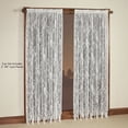 thumbnail image 2 of Wisteria Arbor White Sheer Polyester Lace, Floral Window Treatment; 2-84L Panels Set, 2 of 5