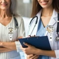 thumbnail image 3 of Glitter Retractable ID Badge Reel with Funny Goose Design for Nurses Students Medical Staff, 3 of 5