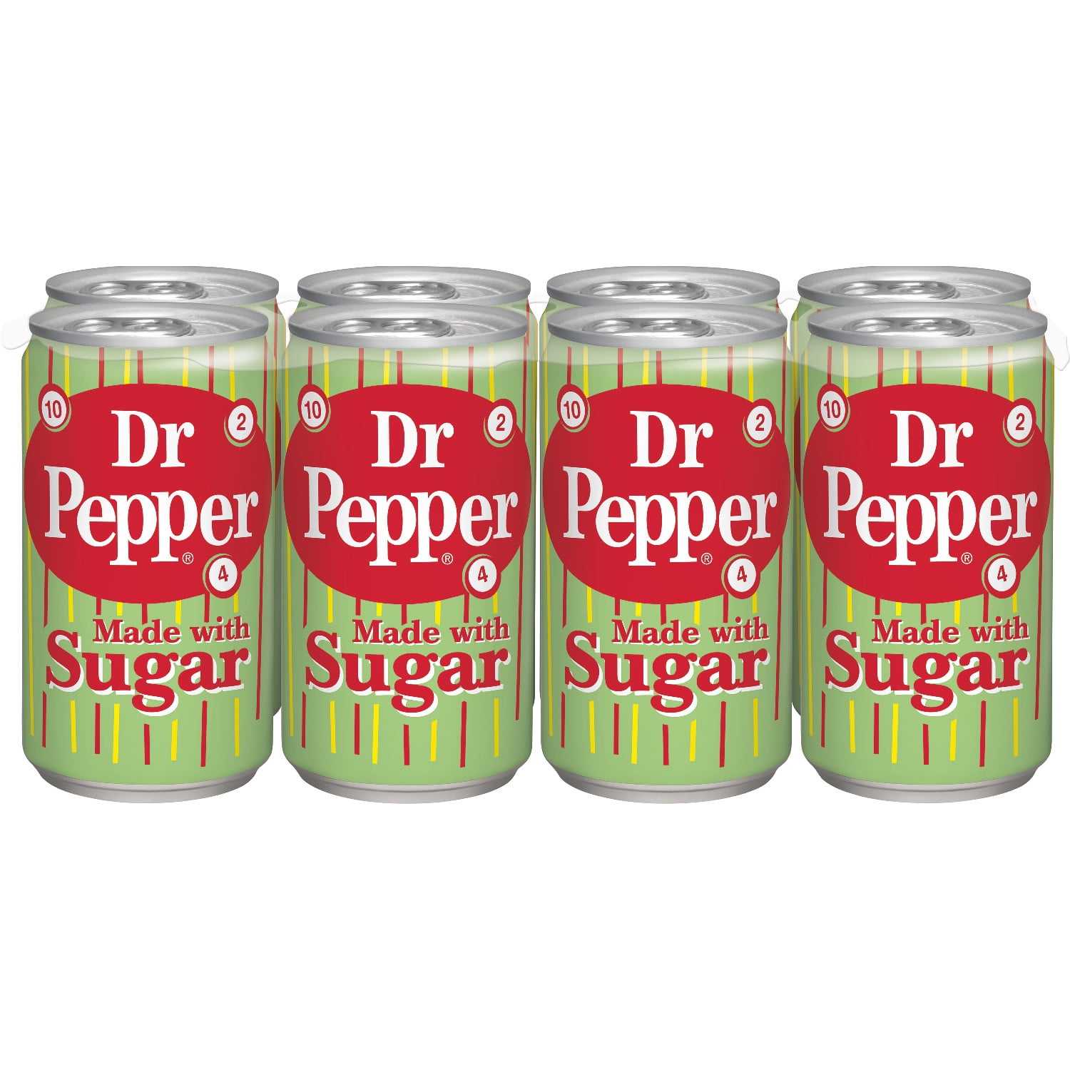 Dr Pepper Made with Sugar Soda, 7.5 Fl. Oz., 8 Count