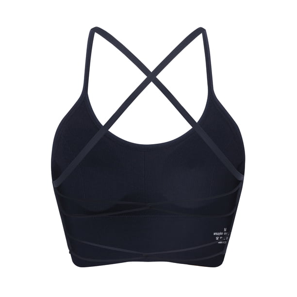 Sujetador deportivo con tirantes finos y espalda cruzada, de secado rápido, a prueba de golpes, gran espalda, ropa interior de yoga sin espalda, almohadilla de pecho extraíble, sujetador de fitness