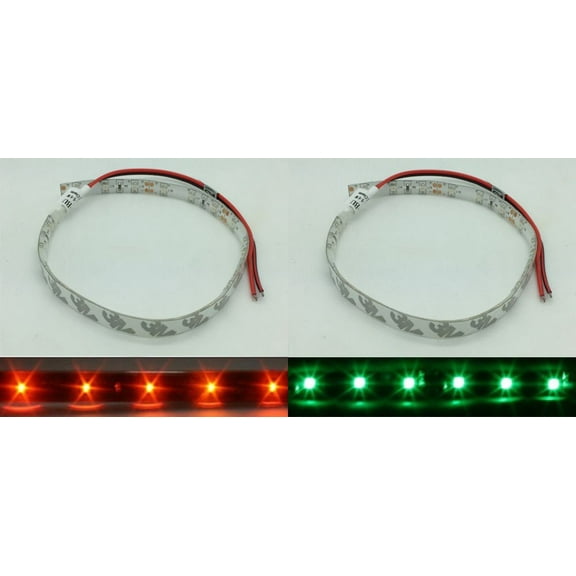 Pactrade Marine 12VDC Green and Red LED Strip for Kayaks, Canoes, Small Boat Navigation