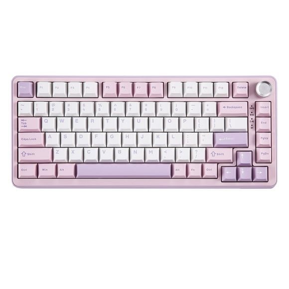 YUNZII B75 PRO Wireless Mechanical Keyboard,75% Gaming Keyboard Gasket Hot Swap Custom Keyboard with Knob,Pre-lubed Switches RGB,Bluetooth/Type-C/2.4G Crea