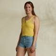 thumbnail image 2 of Honolua Surf Co. Hawaii Women's Sunshine Girl Ribbed Knit Tank Top Shirt (Small, Pineapple Butter), 2 of 5