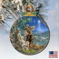 thumbnail image 4 of G. Debrekht 8021121-1557-S2 Shepherds afield Wooden Ornaments Set of 2 by Gelsinger - Nativity Holiday Decor, 4 of 5