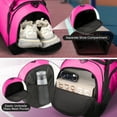 thumbnail image 4 of 22" Travel Duffle Bag with Shoe Compartment, Carry-on Overnight Bag for Gym Sport Travel,Pink - LX238, 4 of 7