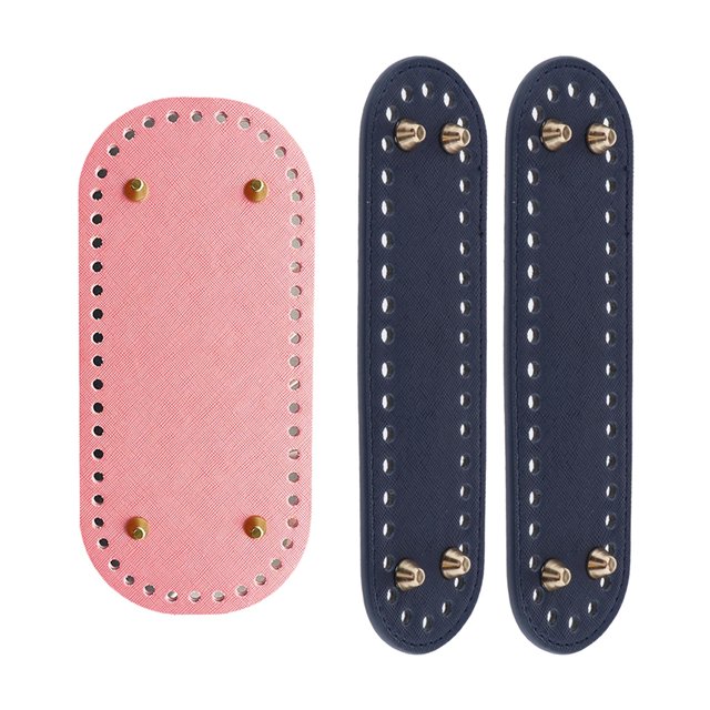 3 piezas Yuyangstore preperforadas endurecidas DIY bolsos de hombro Rosado