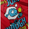 thumbnail image 4 of Grumpy Smurf Jolly Enough Xmas Santa Toddler Boy Girl T Shirt Infant Toddler Brisco Brands 7T, 4 of 5