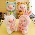 thumbnail image 3 of Bubble Milk Tea Cup Pillow Stuffed Bobo Head Pig Role Play Rabbit Frog Unicorn Tiger Plush Toy, 3 of 7