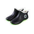 thumbnail image 1 of SIMANLAN Ankle Deck Boots for Women Men Waterproof Rain Shoes Winter Boots with Warm Faux Fur Lined Green (with Fixed Plush Lining) 8.5-9, 1 of 3