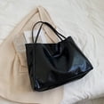 thumbnail image 6 of RBCKVXZ Women's Soft Faux Leather Tote Shoulder Bag, Retro Large Capacity Crossbody Bags, Button, Waterproof, Black, 6 of 10