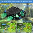 thumbnail image 2 of Binoculars 12 X25 Compact Binoculars Adults Kids Small Compact Waterproof Binoculars Hd Binoculars With Bak4 Prism Green Fmc Lens For Bird Watching Ca, 2 of 5