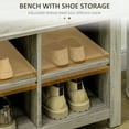 thumbnail image 6 of HOMCOM Hall Tree W/ Shoe Storage Bench Entryway Coat Rack Bench, Grey, 6 of 8