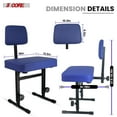 thumbnail image 3 of 5 Core Piano Bench 3" Padded Cushioned Stool w Backrest Heavy Duty Musician Chair Height Adjustable, 3 of 9
