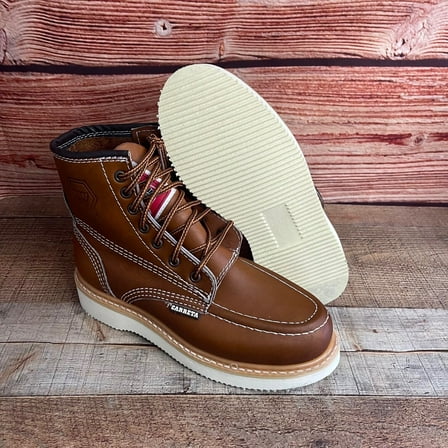 Men's Brown Lace-Up Work Boots 100% Genuine Leather Boots