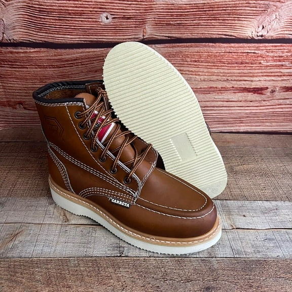 Men's Brown Lace-Up Work Boots 100% Genuine Leather Boots