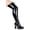 Black, variant on Ellie Shoes E-557-Olivia 5 Heel Thigh High Stretch Boot Black / 14