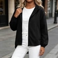 thumbnail image 2 of Admvng Jacket for Women Hooded Zip Up Windbreaker Lightweight Casual Outdoor Coat, 2 of 5