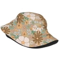 thumbnail image 2 of ZICANCN White Vintage Flower Bucket Hat , Unisex Print Double-Side-Wear Bucket Hat for Golf Fishing Beach Outdoor, 2 of 5