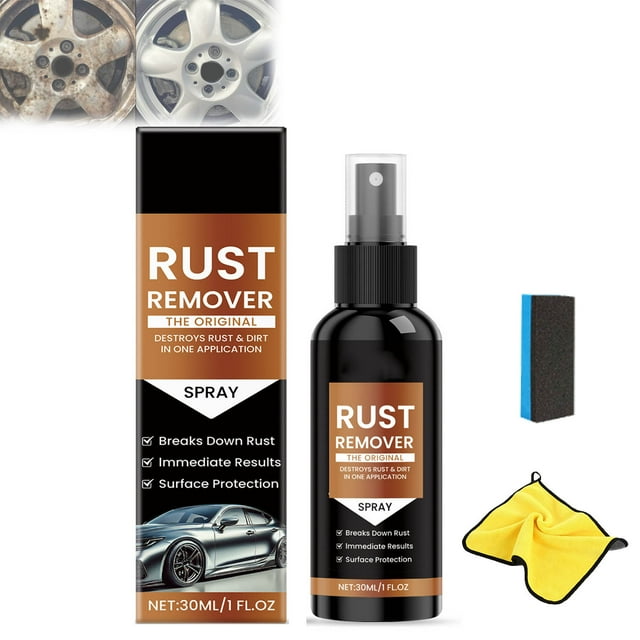 Nexa Rust Remover Spray, Rust Remover for Metal, Nexa Car Scratch Remover, Upgraded Nexa 2.0 Anti Rusts Iron out Spray, 30ml Iron Stain Cleaner for Multiple Surfaces (1, 30 ml)