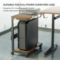 Eureka Ergonomic Height Adjustable Computer Tower Stand with Lockable