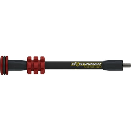 Bee Stinger MicroHex Bow Stabilizer Red 8in