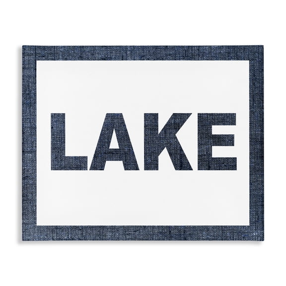 Stupell Industries Farmhouse Minimal Lake Phrase Canvas Art, 20 x 16, by Lil' Rue