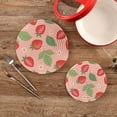 thumbnail image 2 of Strawberry 2 Pack Pot Holders Trivets, Heat Resistant Hot Pads for Kitchen Table Decoration Trivets for Hot Dishes/Pot/Bowl/Teapot/Hot Pot Holders, 7" + 9.45", 2 of 7