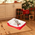 thumbnail image 4 of Christmas Pet Bed Villa Cat Dog Winter Warm 2-in-1 Structure Detachable Washable Thick Cloth Red Private Enclosed Open Cozy Nest Mat Multi-Size Scratch-Resistant Holiday, 4 of 5