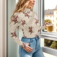 thumbnail image 5 of joogoo Cowboys Riding Women's Mock Turtle Neck Long Sleeve Bodysuit L, 5 of 8