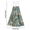 thumbnail image 3 of Sparrows Among Flowers 2 Pack 14''x18'' Hand Towels Soft Coral Fleece Quick Dry Hook and Loop for Kitchen Bathroom, 3 of 7