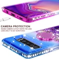 thumbnail image 5 of SOGA Rhinestone Liquid Quicksand Cover Cute Girl Phone Case Compatible for Samsung Galaxy S10 Plus Case, with Ring for Magnetic Car Mounts and Lanyard - Purple / Blue, 5 of 5