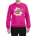 thumbnail image 3 of Nobody Fights Alone Watercolor Sparkles Breast Cancer Awareness Unisex Crewneck Graphic Sweatshirt, Fuschia, Large, 3 of 5